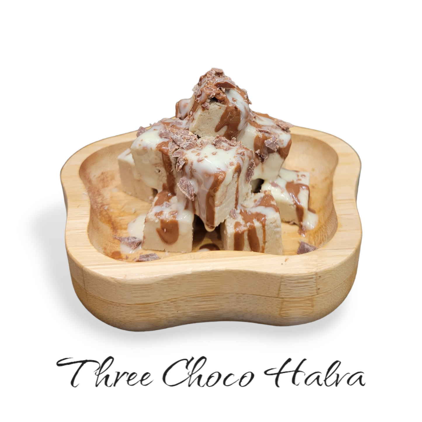 Three Chocolates Halva رهش بالشوكولاتة الثلاثية