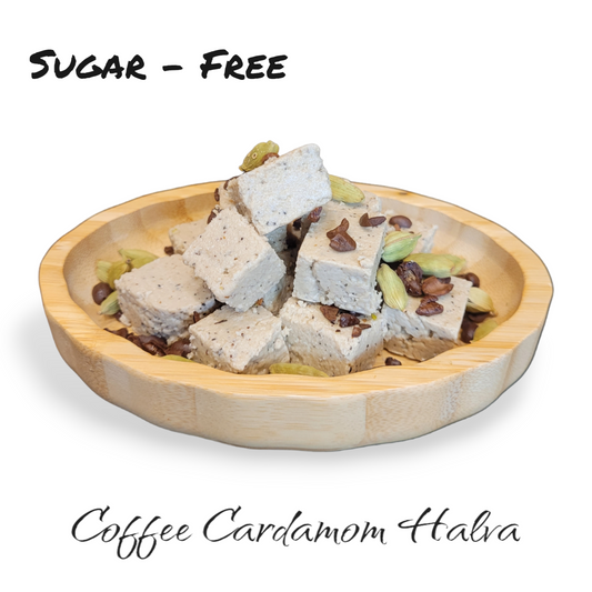 Coffee Cardamon Halva (Sugar - Free) رهش بالقهوة والهيل الخالي من السكر